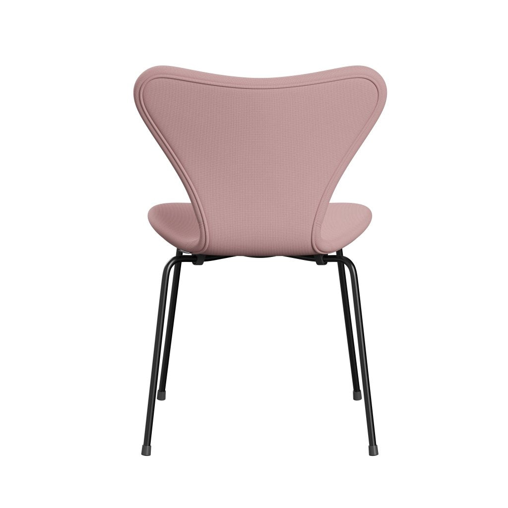 Fritz Hansen 3107 Stuhl Vollpolsterung, Schwarz/Fame Warm Purple