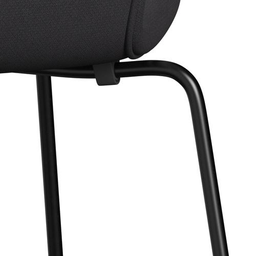 Fritz Hansen 3107 Stuhl Vollpolsterung, Schwarz/Fordschwarz