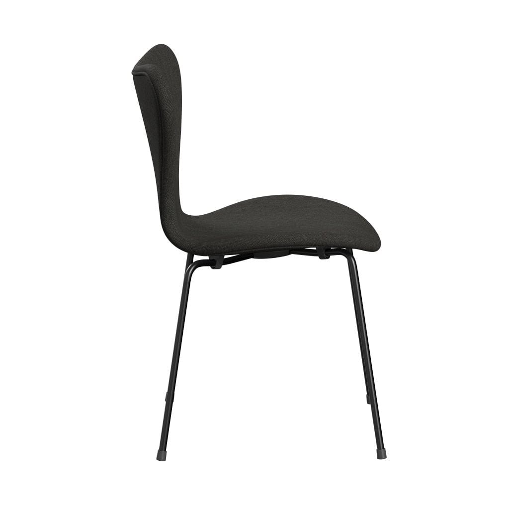 Fritz Hansen 3107 Stuhl Vollpolsterung, Schwarz/Ford Schwarz/Braun