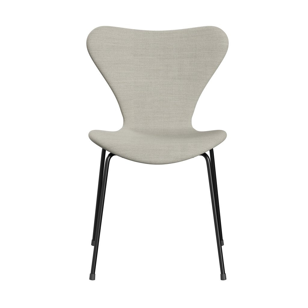 Fritz Hansen 3107 Stuhl Vollpolsterung, Schwarz/Fordgrau