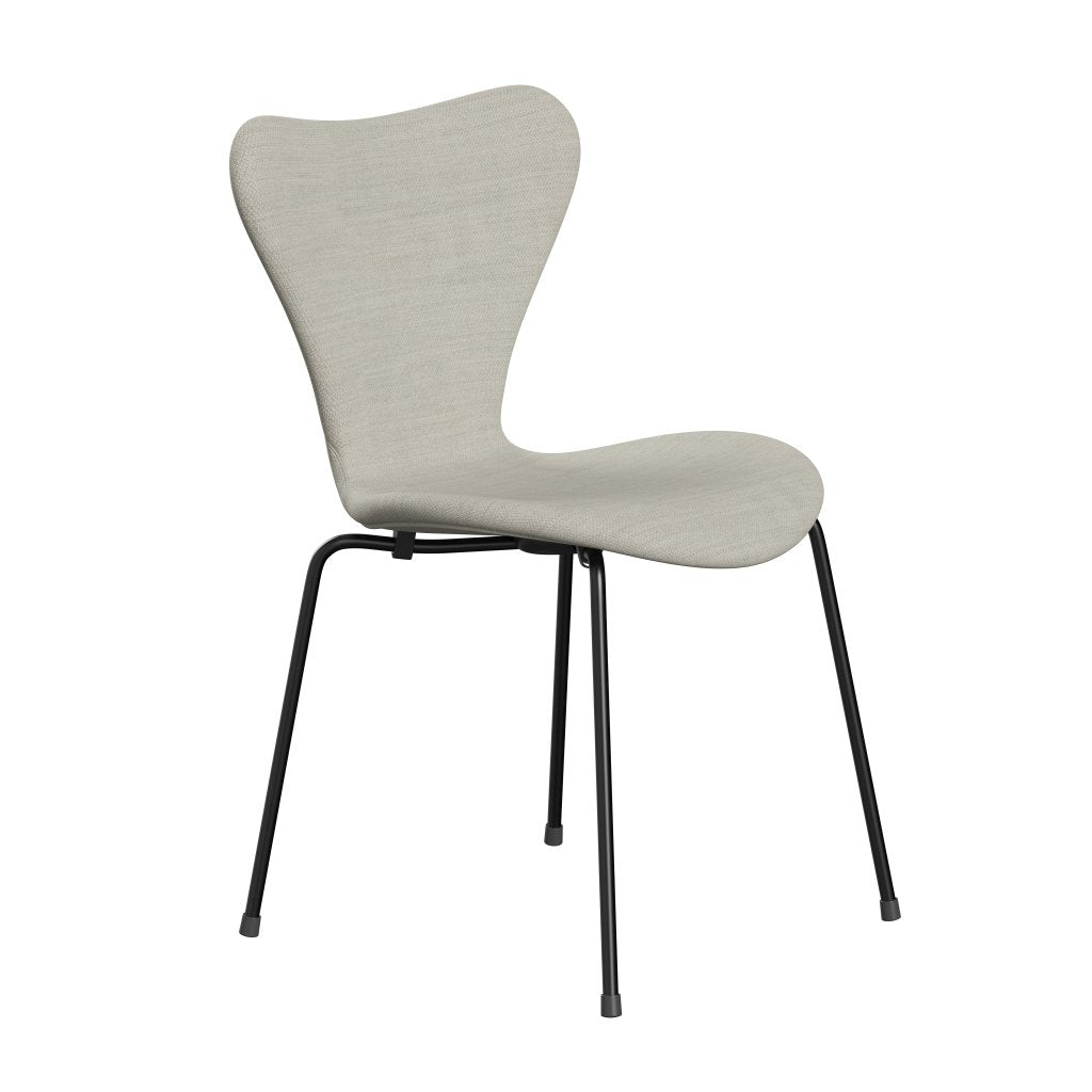 Fritz Hansen 3107 Stuhl Vollpolsterung, Schwarz/Fordgrau