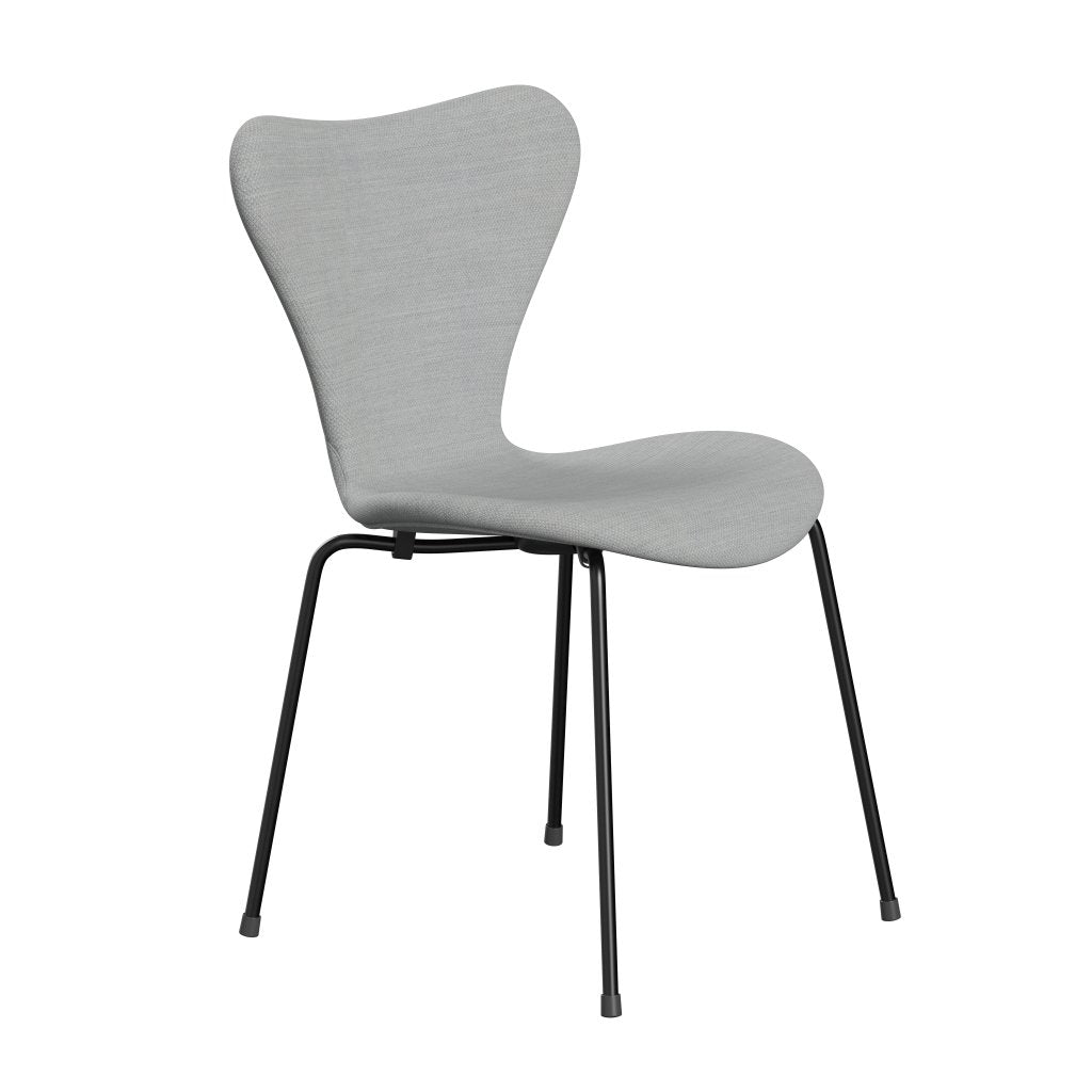 Fritz Hansen 3107 Stuhl Vollpolsterung, Schwarz/Fordgrau/Mittelgrau