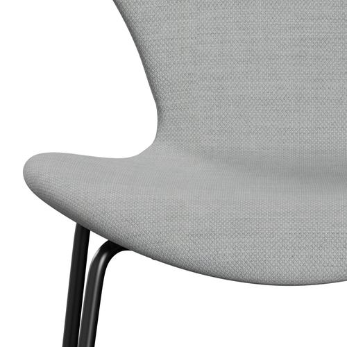 Fritz Hansen 3107 Stuhl Vollpolsterung, Schwarz/Fordgrau/Mittelgrau