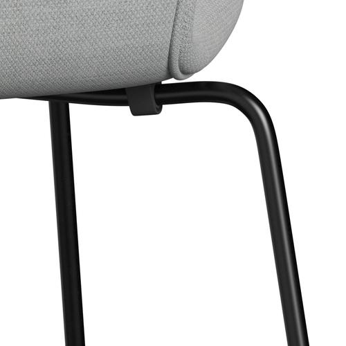 Fritz Hansen 3107 Stuhl Vollpolsterung, Schwarz/Fordgrau/Mittelgrau