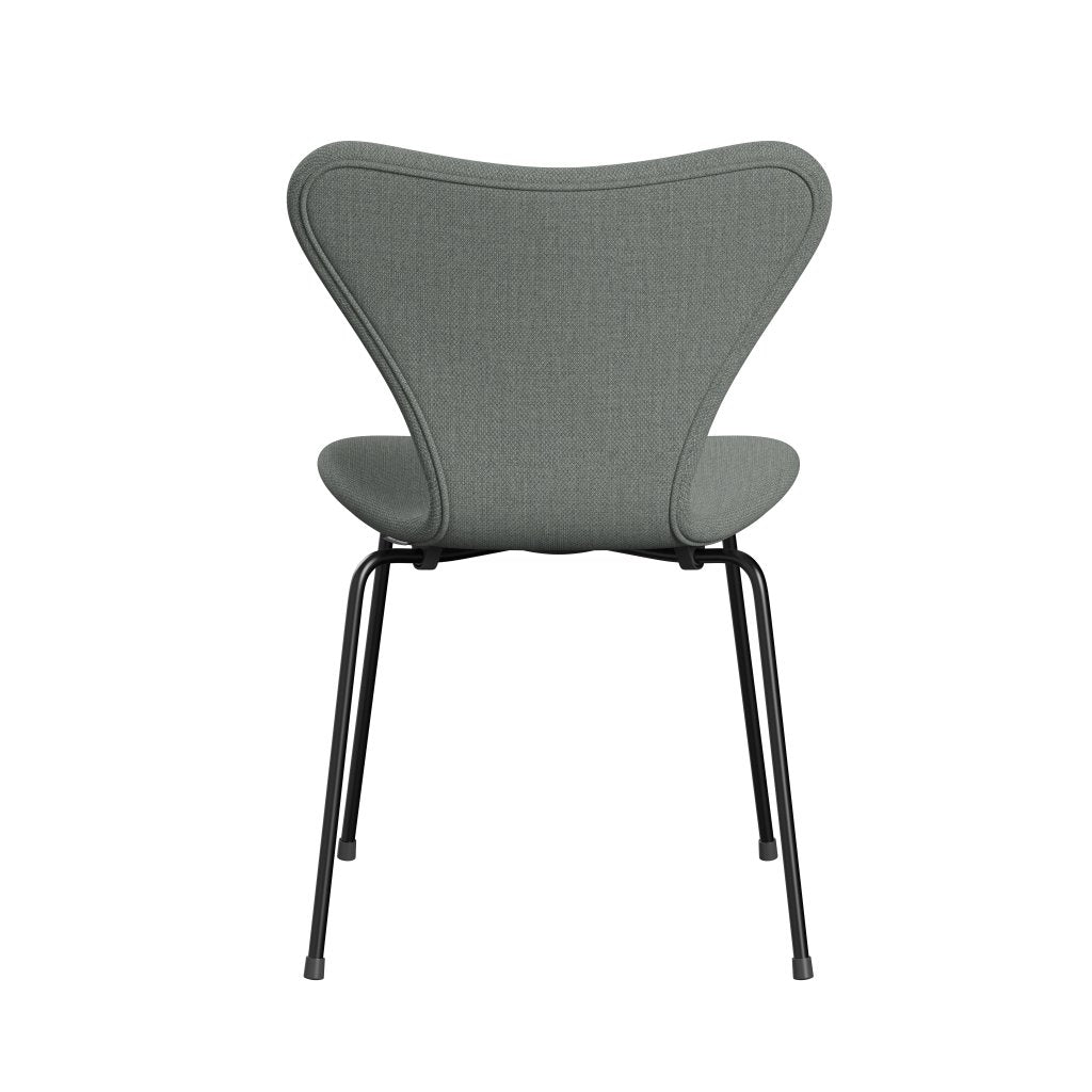 Fritz Hansen 3107 Stuhl Vollpolsterung, Schwarz/Fiord Mittelgrau