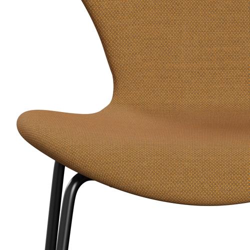 Fritz Hansen 3107 Stuhl Vollpolsterung, Schwarz/Fliederorange