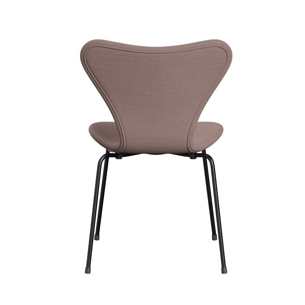 Fritz Hansen 3107 Stuhl Vollpolsterung, Schwarz/Fiord Pink/Tan