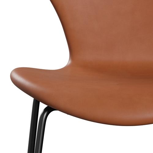 Fritz Hansen 3107 Stuhl Vollpolsterung, Schwarz/Nussbaum