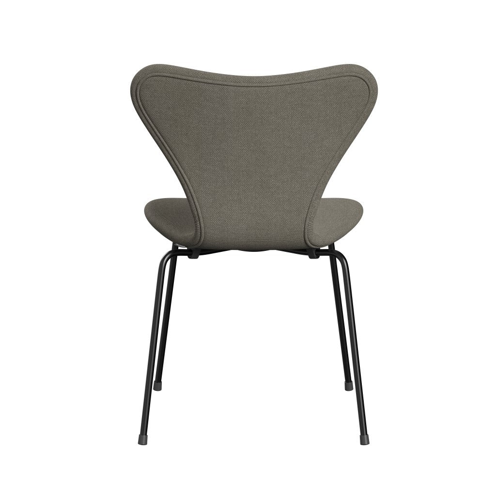 Fritz Hansen 3107 Stuhl Vollpolsterung, Schwarz/Hallingdal Beige