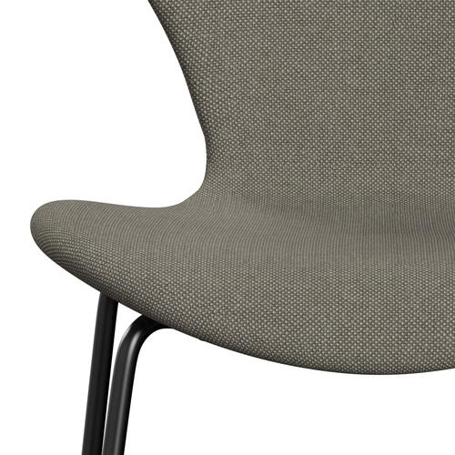 Fritz Hansen 3107 Stuhl Vollpolsterung, Schwarz/Hallingdal Beige