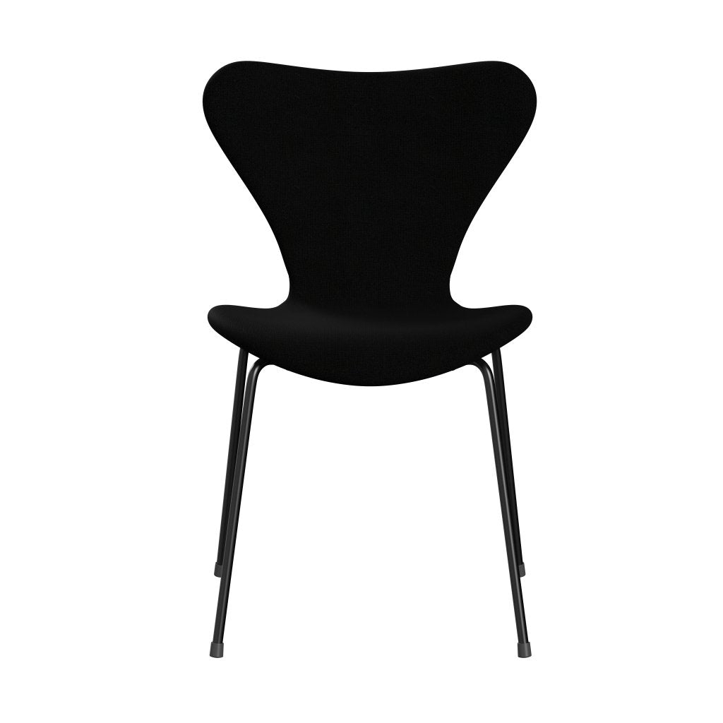 Fritz Hansen 3107 Stuhl Vollpolsterung, Schwarz/Hallingdal Schwarz