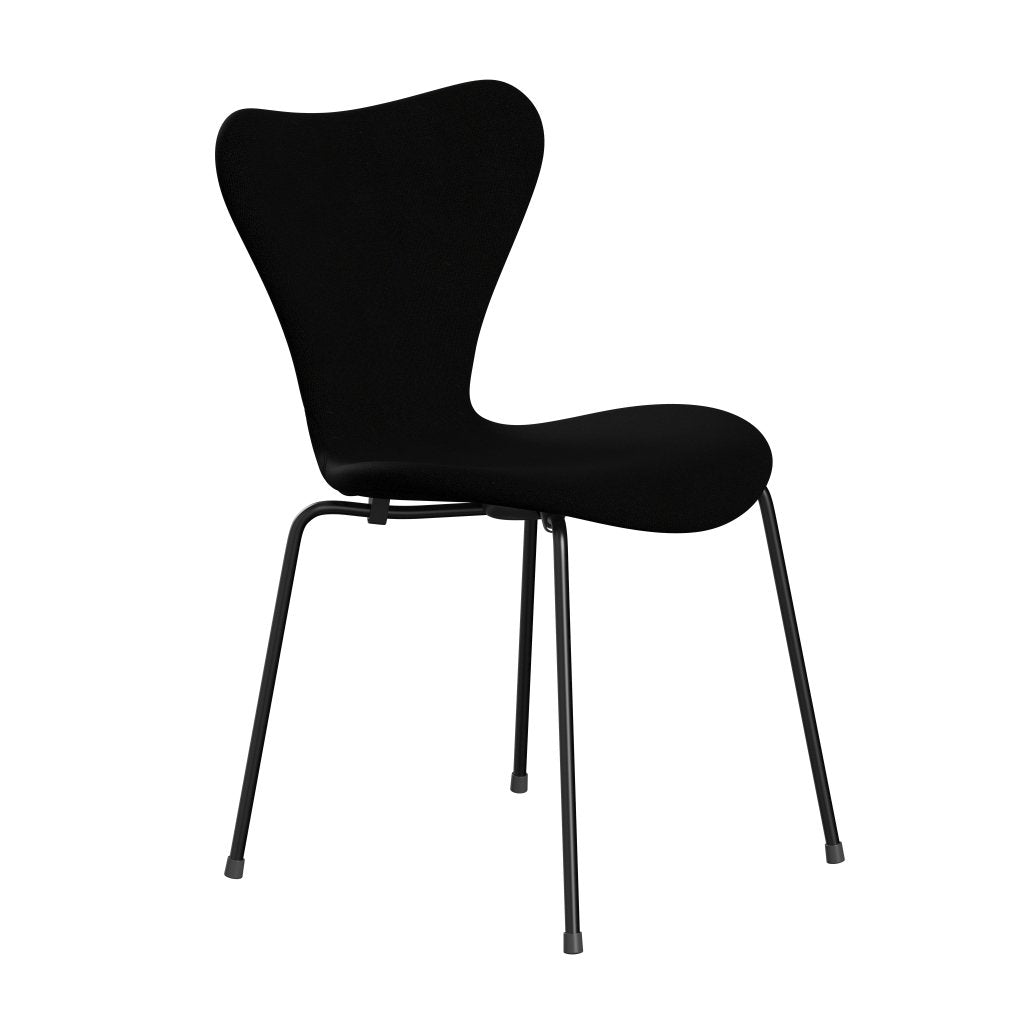 Fritz Hansen 3107 Stuhl Vollpolsterung, Schwarz/Hallingdal Schwarz