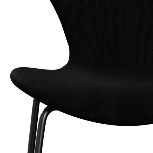 Fritz Hansen 3107 Stuhl Vollpolsterung, Schwarz/Hallingdal Schwarz