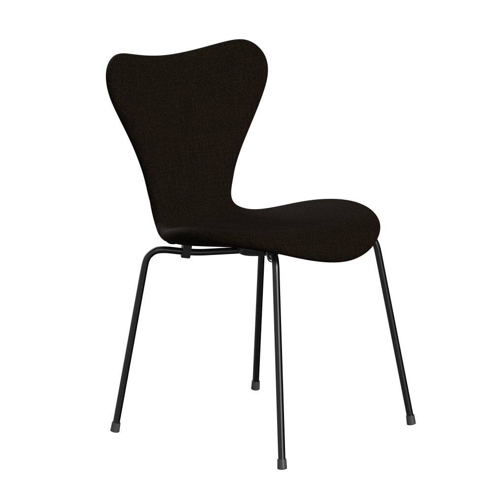 Fritz Hansen 3107 Stuhl Vollpolsterung, Schwarz/Hallingdal Schwarz/Braun