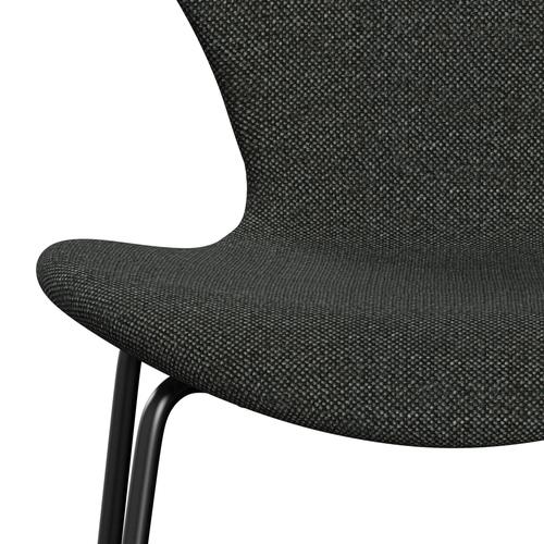 Fritz Hansen 3107 Stuhl Vollpolsterung, Schwarz/Hallingdal Schwarz/Grau (Hal368)