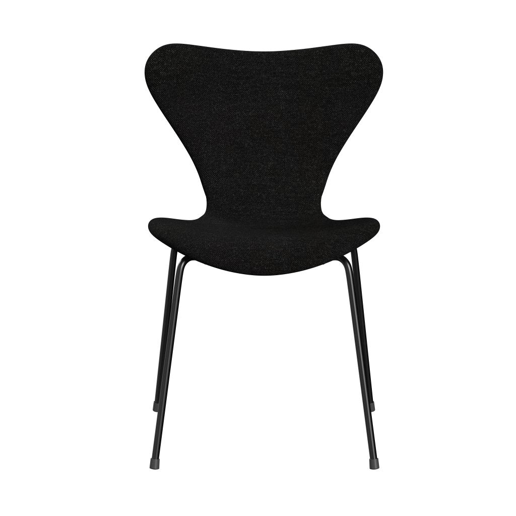 Fritz Hansen 3107 Stuhl Vollpolsterung, Schwarz/Hallingdal Charcoal