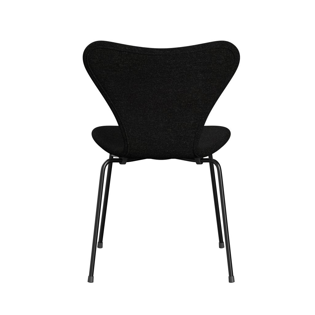 Fritz Hansen 3107 Stuhl Vollpolsterung, Schwarz/Hallingdal Charcoal