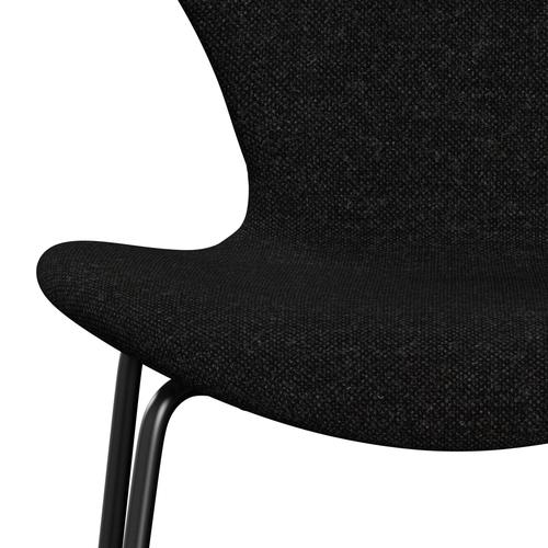 Fritz Hansen 3107 Stuhl Vollpolsterung, Schwarz/Hallingdal Charcoal