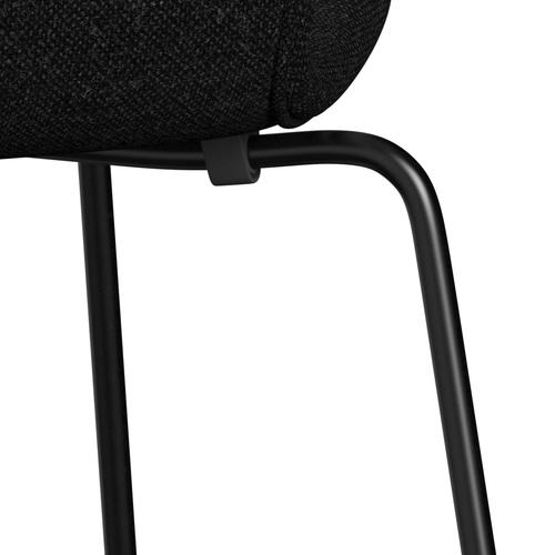 Fritz Hansen 3107 Stuhl Vollpolsterung, Schwarz/Hallingdal Charcoal