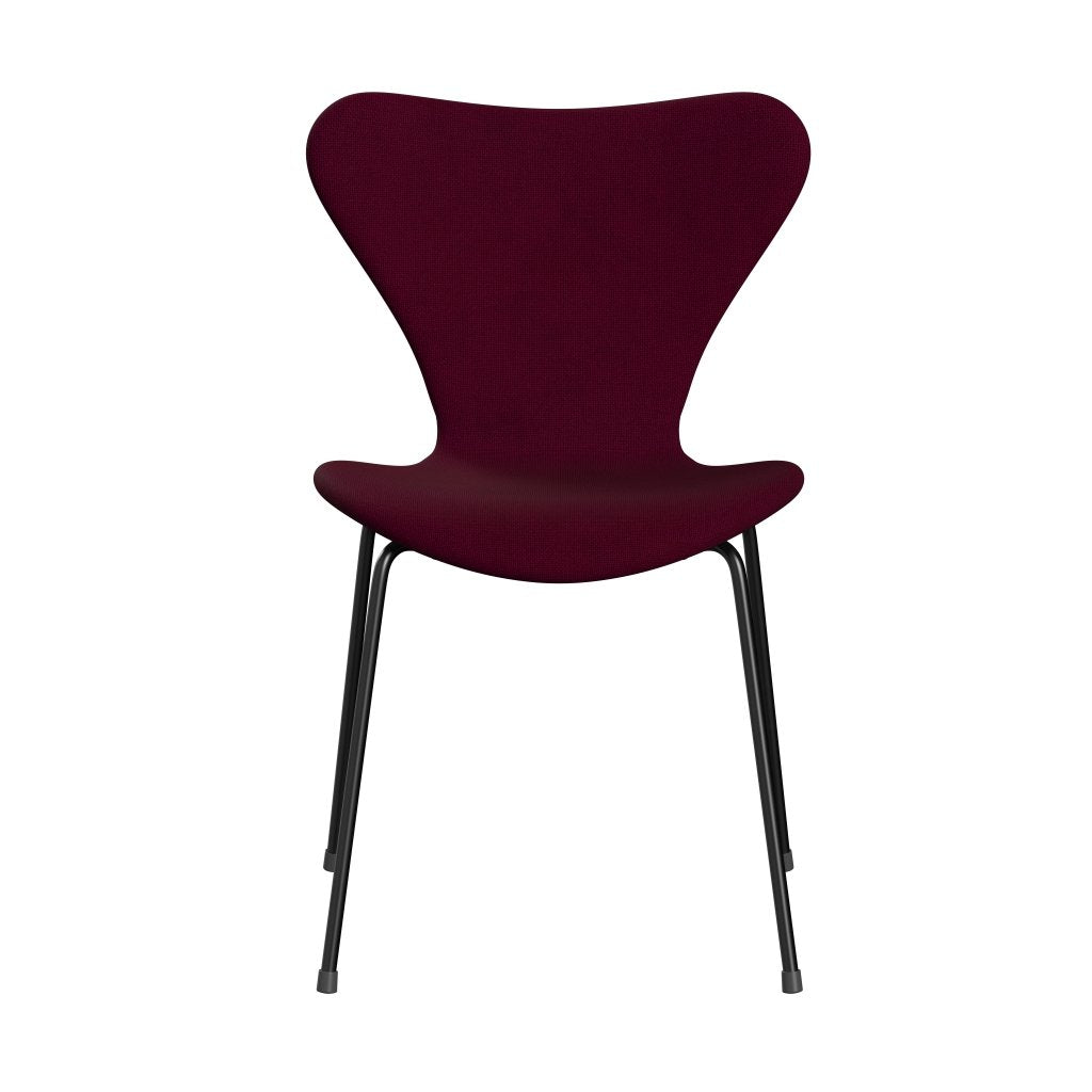 [product_category]-Fritz Hansen 3107 Chair Full Upholstery, Black/Hallingdal Pink Dark-Fritz Hansen-3107FU-HAL563-DRBL-FRI-1