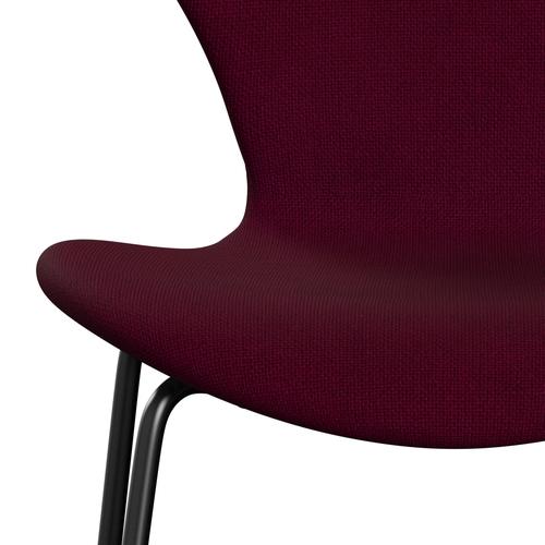 [product_category]-Fritz Hansen 3107 Chair Full Upholstery, Black/Hallingdal Pink Dark-Fritz Hansen-3107FU-HAL563-DRBL-FRI-6