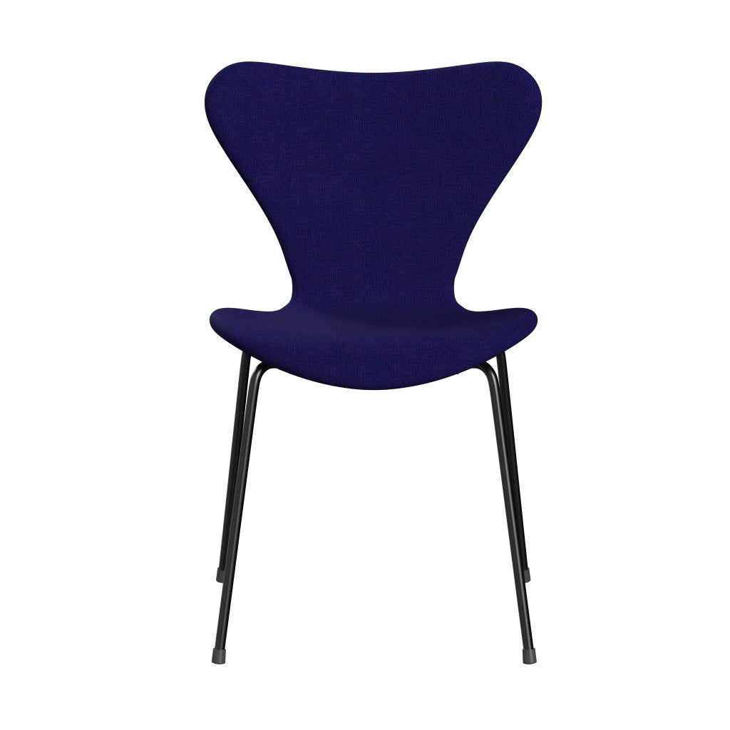 Fritz Hansen 3107 Stuhl Vollpolsterung, Schwarz/Hallingdal Violett Dunkel