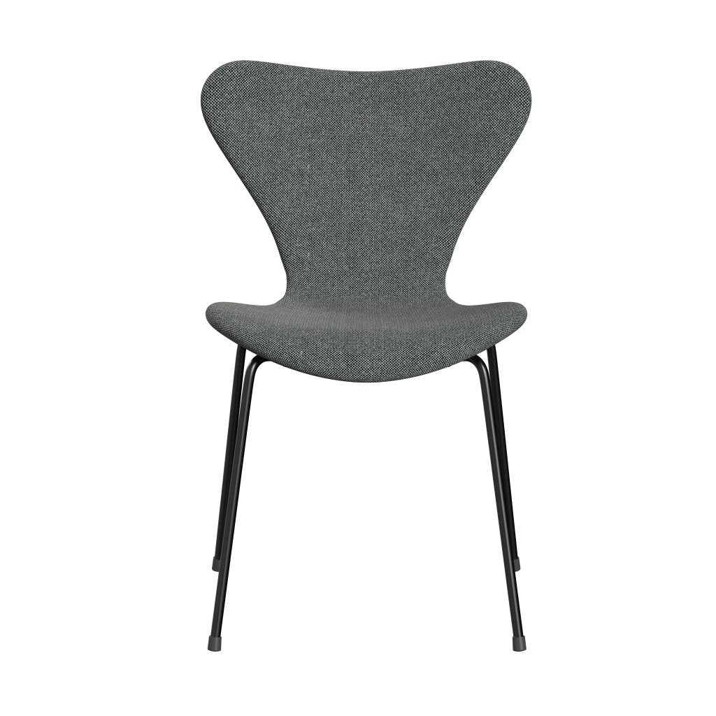 Fritz Hansen 3107 Stuhl Vollpolsterung, Schwarz/Hallingdal Weiß Schwarz