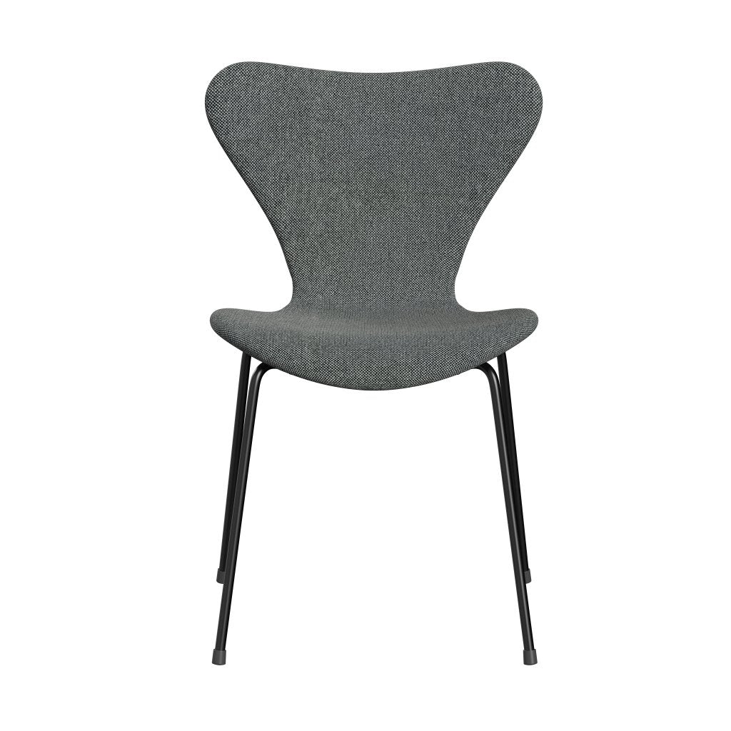 Fritz Hansen 3107 Stuhl Vollpolsterung, Schwarz/Hallingdal Weiß/Braun