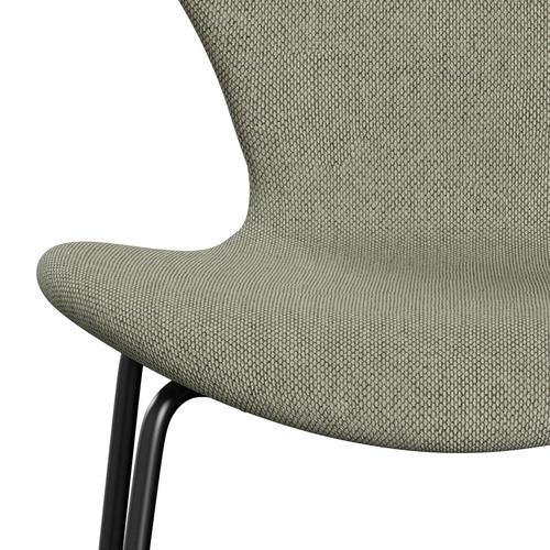 [product_category]-Fritz Hansen 3107 Chair Full Upholstery, Black/Re Wool Lime Green/Natural-Fritz Hansen-3107FU-REW408-DRBL-FRI-6