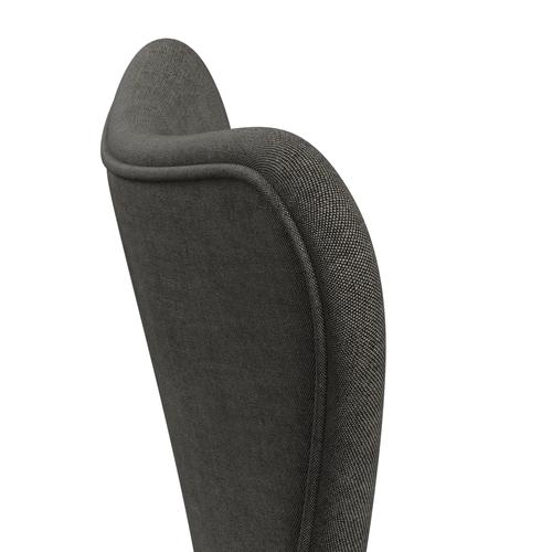 [product_category]-Fritz Hansen 3107 Chair Full Upholstery, Black/Remix Black & White-Fritz Hansen-3107FU-REM152-DRBL-FRI-5