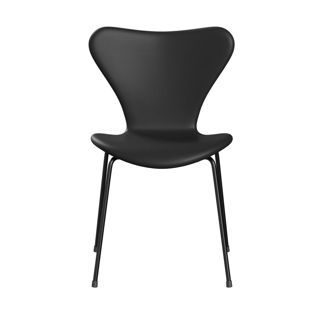 [product_category]-Fritz Hansen 3107 Chair Full Upholstery, Black/Soft Black-Fritz Hansen-3107FU-SOBLA-DRBL-FRI-1