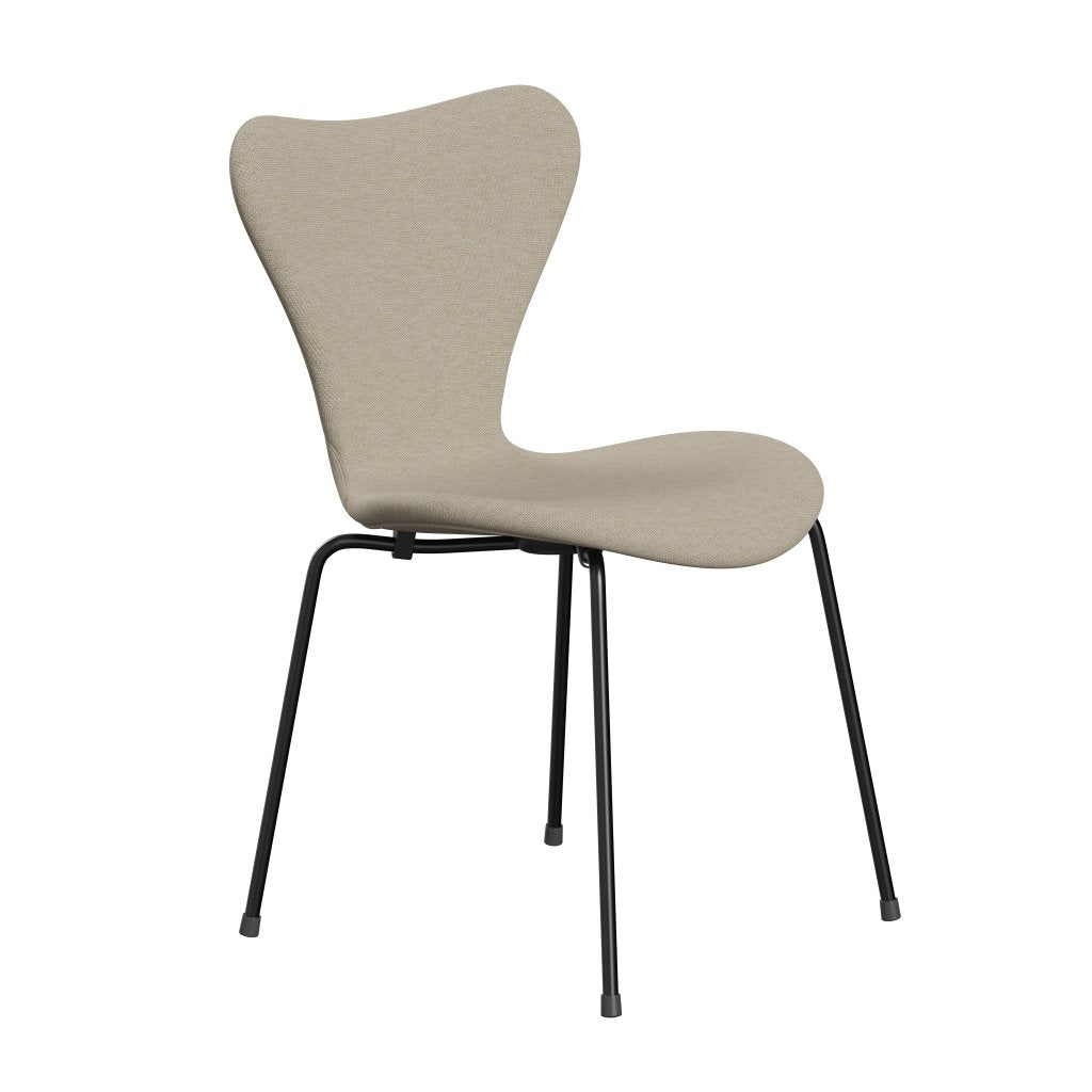 [product_category]-Fritz Hansen 3107 Chair Full Upholstery, Black/Sunniva 2 Light Beige-Fritz Hansen-3107FU-SV233-DRBL-FRI-2