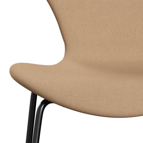 [product_category]-Fritz Hansen 3107 Chair Full Upholstery, Black/Tonus Warm Beige-Fritz Hansen-3107FU-TON224-DRBL-FRI-6