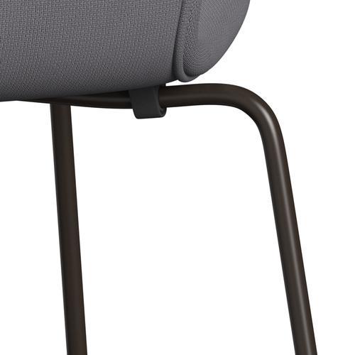 [product_category]-Fritz Hansen 3107 Chair Full Upholstery, Brown Bronze/Fame Grey (F60078)-Fritz Hansen-3107FU-F60078-DBPC-FRI-7