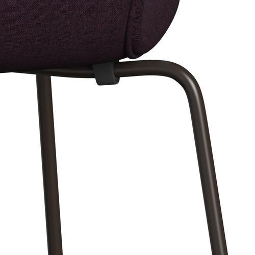 [product_category]-Fritz Hansen 3107 Chair Full Upholstery, Brown Bronze/Remix Aubergine (Rem692)-Fritz Hansen-3107FU-REM692-DBPC-FRI-7