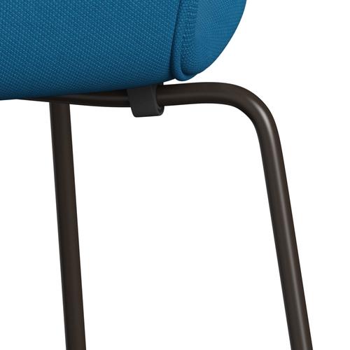 [product_category]-Fritz Hansen 3107 Chair Full Upholstery, Brown Bronze/Steelcut Turquoise/Ocean-Fritz Hansen-3107FU-STI835-DBPC-FRI-7