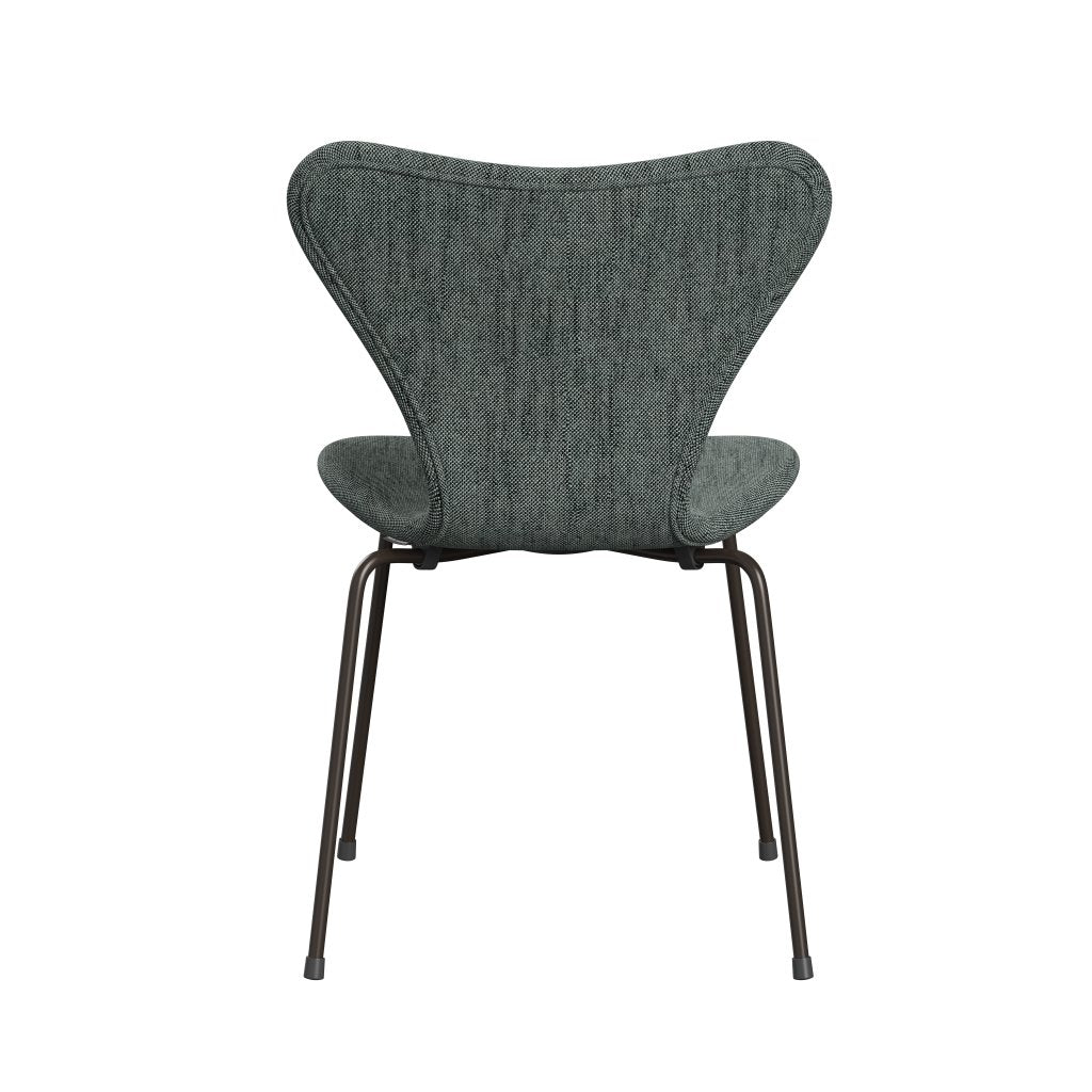 [product_category]-Fritz Hansen 3107 Chair Full Upholstery, Brown Bronze/Sunniva 2 Black/White-Fritz Hansen-3107FU-SV163-DBPC-FRI-4