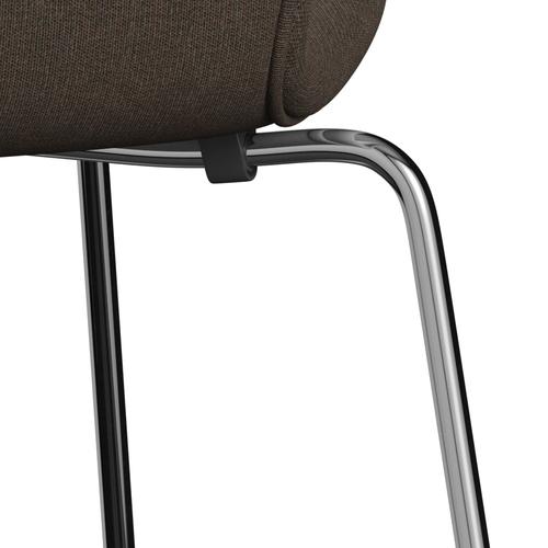 [product_category]-Fritz Hansen 3107 Chair Full Upholstery, Chrome/Canvas Military Green-Fritz Hansen-3107FU-CA0936-CST-FRI-7