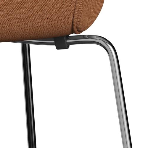 [product_category]-Fritz Hansen 3107 Chair Full Upholstery, Chrome/Capture Copper-Fritz Hansen-3107FU-CP7401-CST-FRI-7