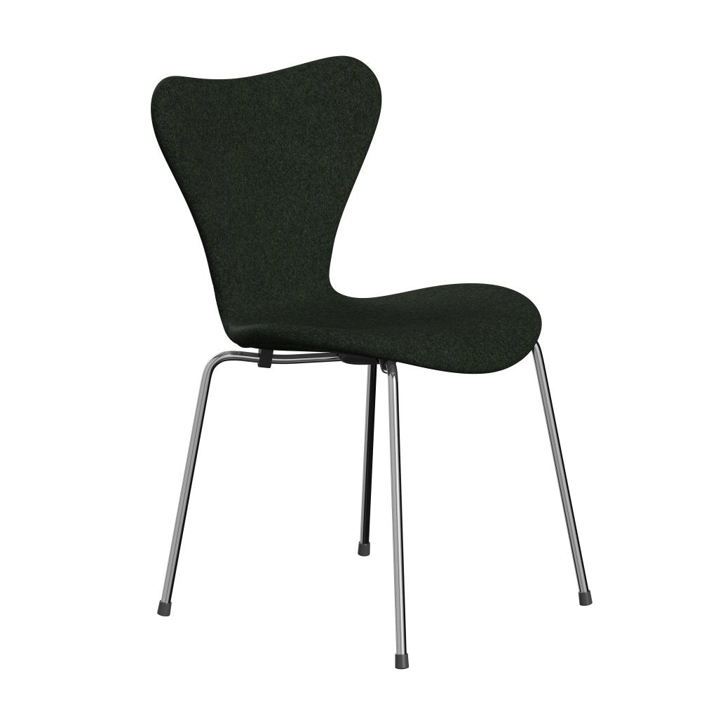 [product_category]-Fritz Hansen 3107 Chair Full Upholstery, Chrome/Divina Md Moss Green-Fritz Hansen-3107FU-DMD973-CST-FRI-2