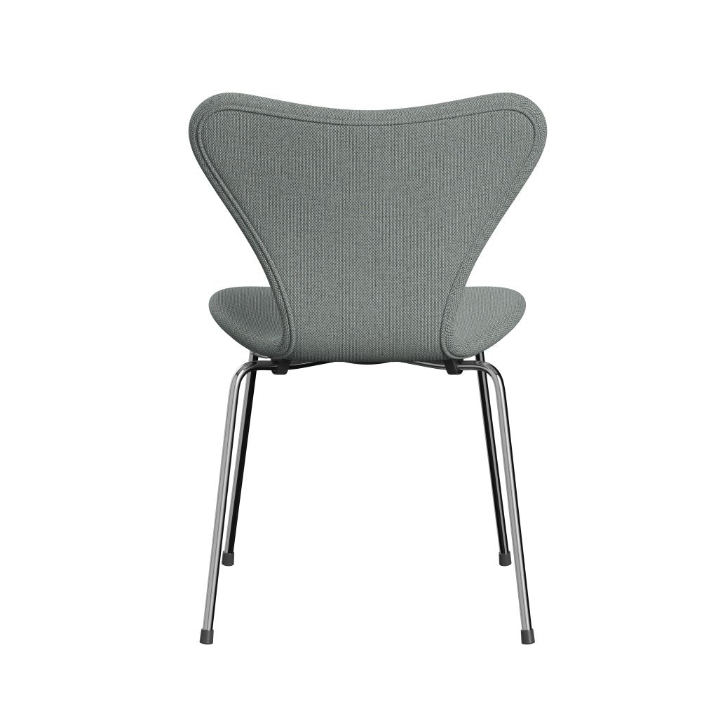 [product_category]-Fritz Hansen 3107 Chair Full Upholstery, Chrome/Re Wool Pale Aqua-Fritz Hansen-3107FU-REW828-CST-FRI-4