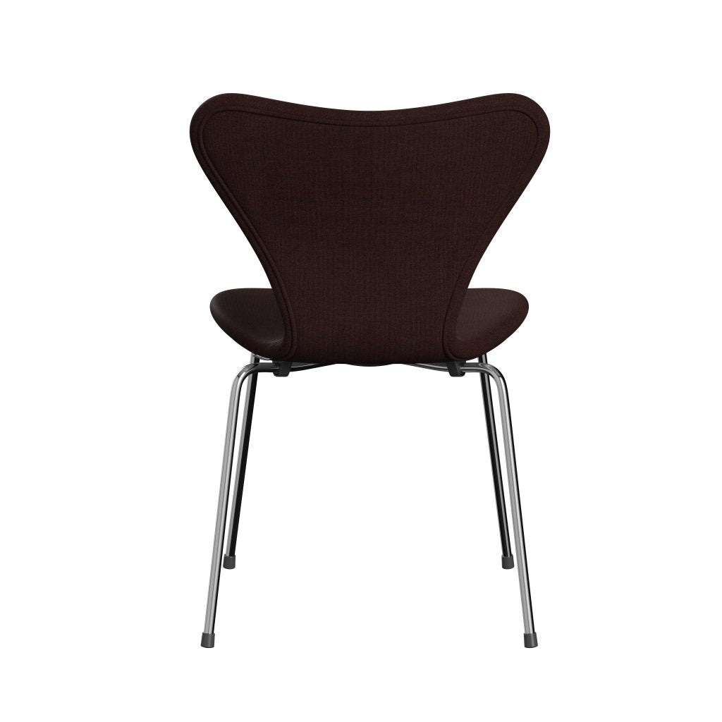 [product_category]-Fritz Hansen 3107 Chair Full Upholstery, Chrome/Remix Aubergine (Rem373)-Fritz Hansen-3107FU-REM373-CST-FRI-4