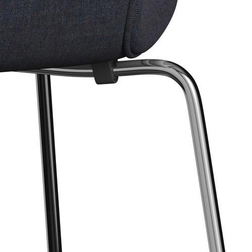 [product_category]-Fritz Hansen 3107 Chair Full Upholstery, Chrome/Remix Jeans Blue-Fritz Hansen-3107FU-REM753-CST-FRI-7