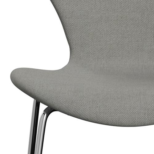 [product_category]-Fritz Hansen 3107 Chair Full Upholstery, Chrome/Sunniva 2 Sand/Light Grey-Fritz Hansen-3107FU-SV153-CST-FRI-6