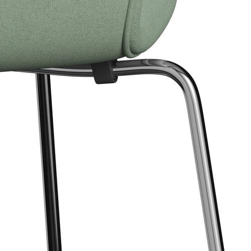 [product_category]-Fritz Hansen 3107 Chair Full Upholstery, Chrome/Tonus Mint Green-Fritz Hansen-3107FU-TON914-CST-FRI-7