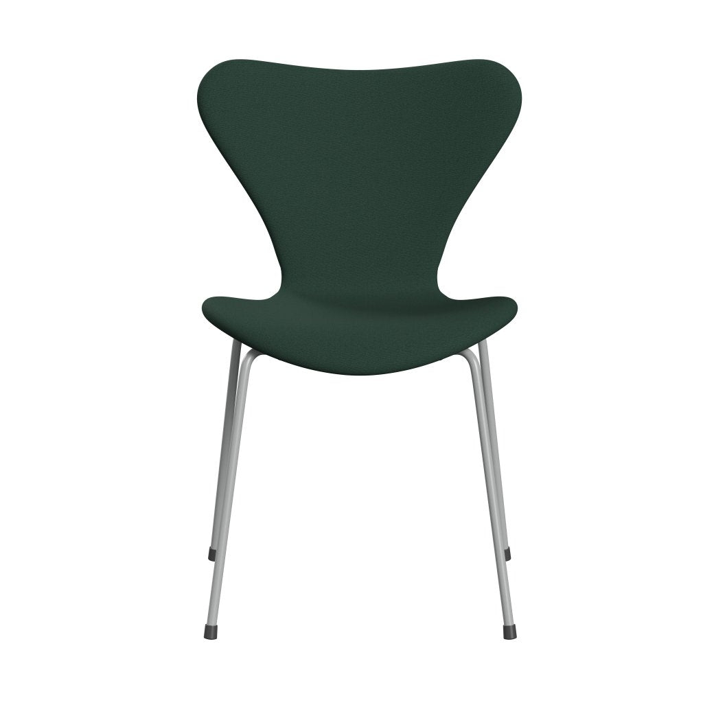 [product_category]-Fritz Hansen 3107 Chair Full Upholstery, Nine Grey/Christianshavn Dark Green Uni-Fritz Hansen-3107FU-CH1160-DRNIGR-FRI-1