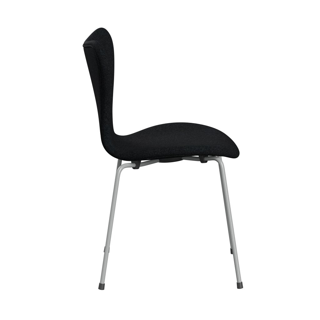 [product_category]-Fritz Hansen 3107 Chair Full Upholstery, Nine Grey/Divina Md Black-Fritz Hansen-3107FU-DMD193-DRNIGR-FRI-3