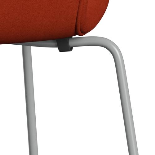 [product_category]-Fritz Hansen 3107 Chair Full Upholstery, Nine Grey/Divina Terracotta-Fritz Hansen-3107FU-DIV552-DRNIGR-FRI-7