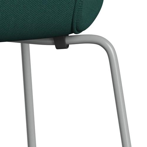 [product_category]-Fritz Hansen 3107 Chair Full Upholstery, Nine Grey/Steelcut Trio Dark Green-Fritz Hansen-3107FU-STR976-DRNIGR-FRI-7