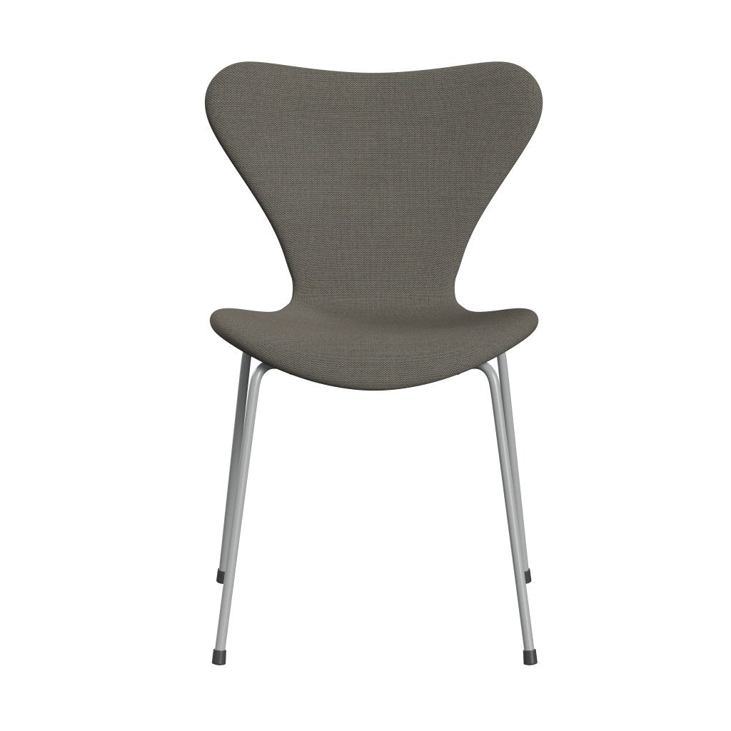 [product_category]-Fritz Hansen 3107 Chair Full Upholstery, Nine Grey/Steelcut Trio Light Brown-Fritz Hansen-3107FU-STR253-DRNIGR-FRI-1